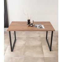 Кухонный стол Notta Лиман 140х80 615156 (дуб крафт табачный/черный матовый)