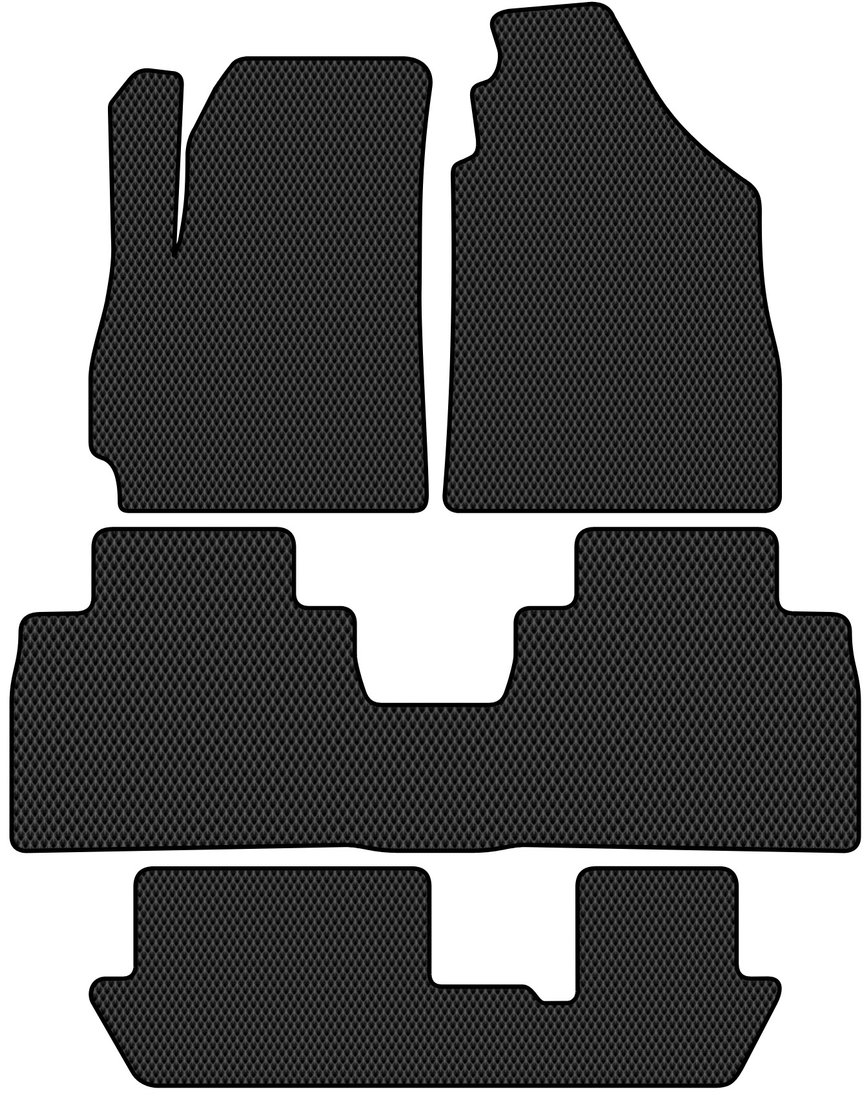 

Комплект ковриков для авто Alicosta Jetour X70 I (suv) 2019 - Н.В. +3 ряд (черный, ромб)