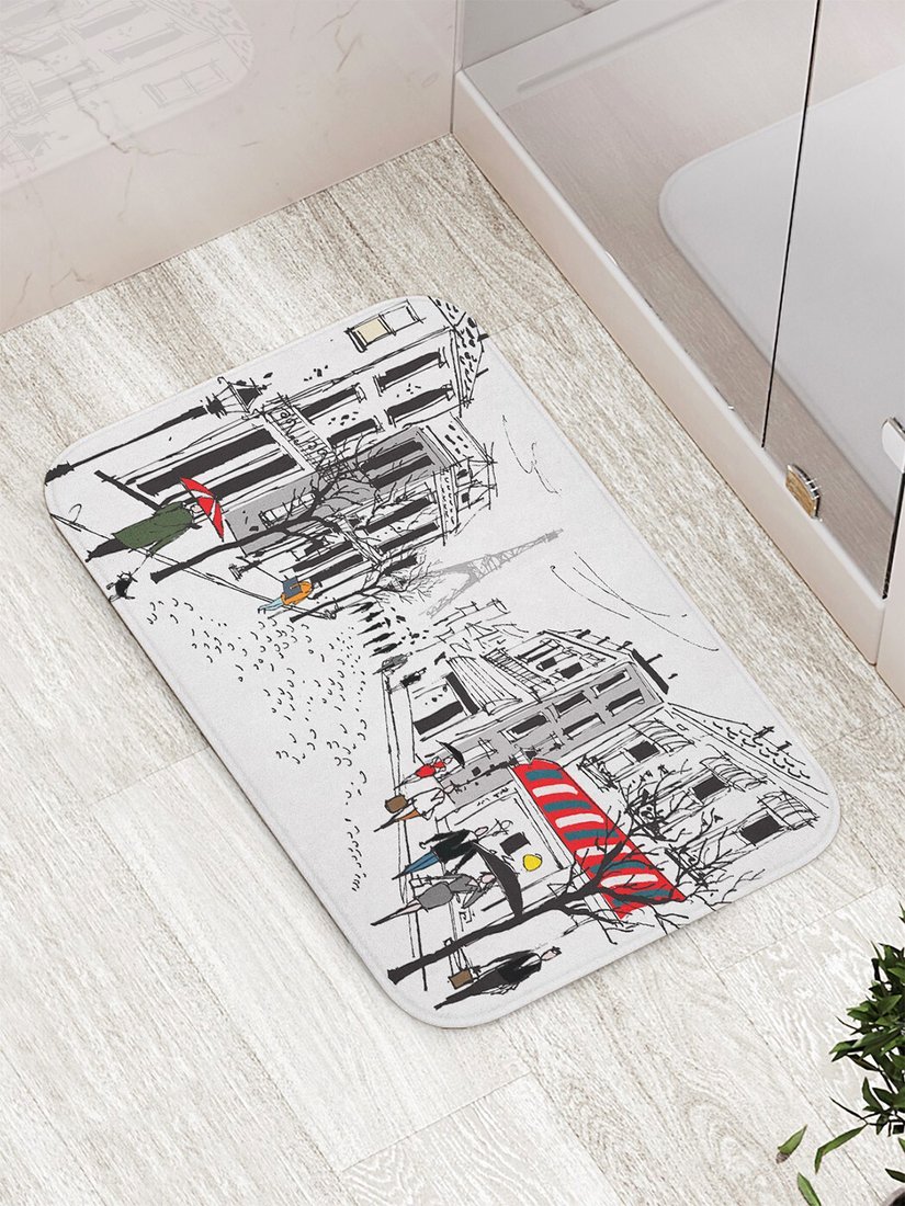 

Коврик для ванной JoyArty Дождливый Париж bath_14713