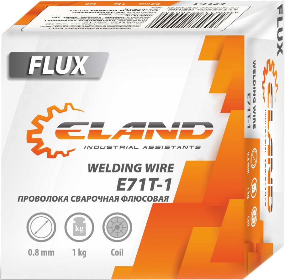 

Сварочная проволока ELAND FLUX E71T-1 (0.8 мм, 1 кг)