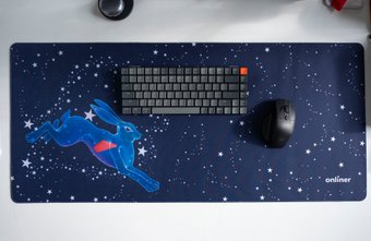 Коврик для стола Onlíner XL 900x400x3 мм RSQ-ONLNR-1 (синий)