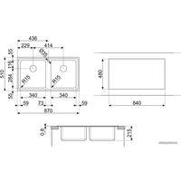 Кухонная мойка Smeg LFT862