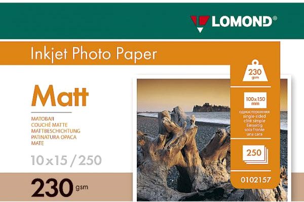 

Фотобумага Lomond матовая односторонняя A6 230 г/кв.м. 250 листов (0102157)