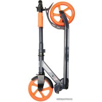 Двухколесный подростковый самокат Oxelo Mid 7 с подножкой (синий/оранжевый)