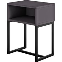 Тумба MONOFIX Юнта С металлическими опорами (графит/черный)