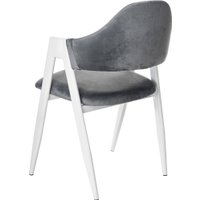 Стул с подлокотниками Mio Tesoro Луна DC-048A (велюр темно-серый/белый)