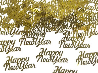 Конфетти PartyDeco Happy New Year KONS43 (золотистый)