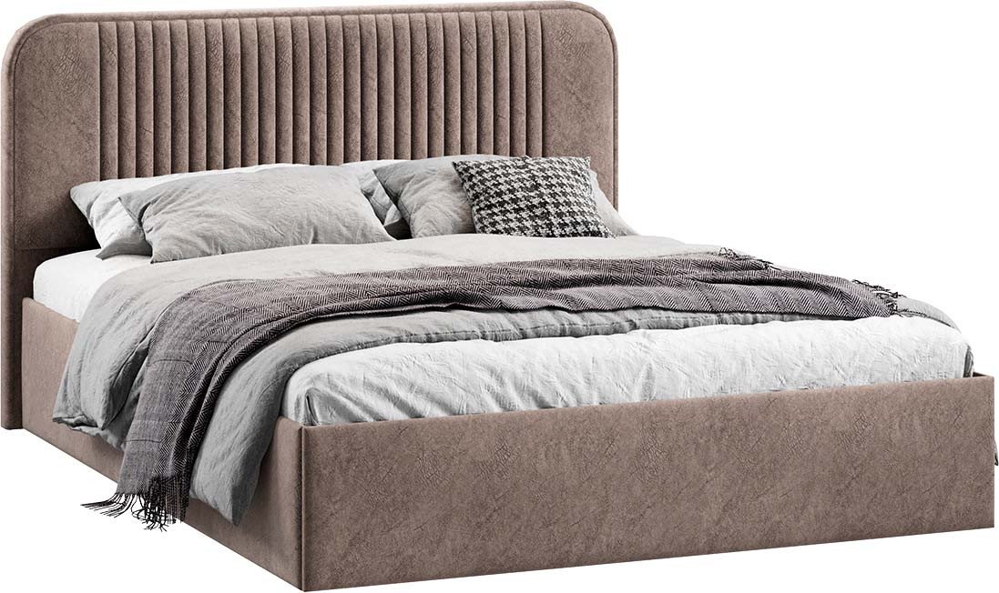 

Кровать Трия Тиффани Тип 1 c ПМ и заглушиной 160x200 (микровелюр Wellmart Latte)