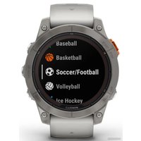 Умные часы Garmin Fenix 7 Pro Sapphire Solar (титан/оранжевый)