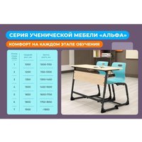 Парта Sheffilton SHT-T-TN13/3-5 (антрацит/береза)