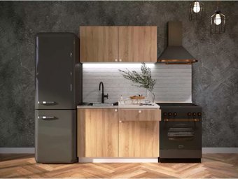 Готовая кухня Doma Ронда 1.2м (ЛДСП, белый/дуб сонома)