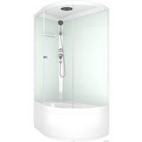 Душевая кабина Domani-Spa Simple 128 high L V1.2 (прозрачное стекло/белый)