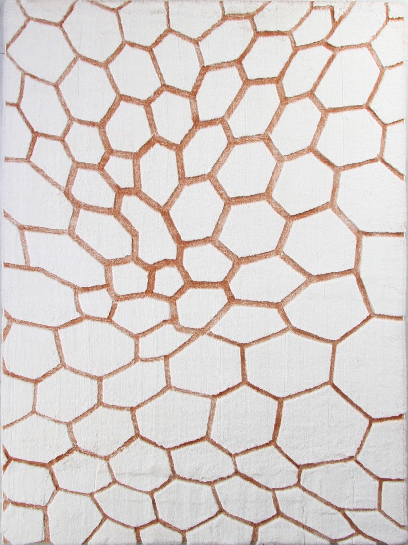 Ковер для жилой комнаты Pixel Rabbit Carving PX4003-STAN-CREAM-TERRA (0.8x1.5)