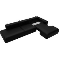 Угловой диван Лига диванов Лига-036 НПБ Модерн Лонг правый 127752 (экокожа Grifon 18 черный)