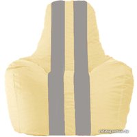 Кресло-мешок Flagman Спортинг С1.1-140 (светло-бежевый/серый)