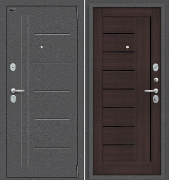 Металлическая дверь el'Porta Porta S 109.П29 (Антик Серебро/Wenge Veralinga)