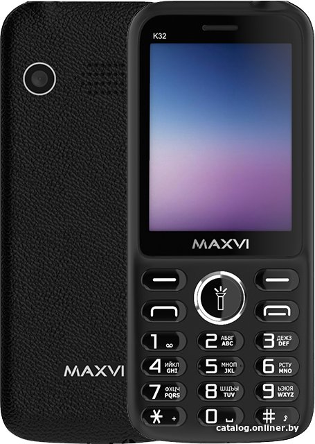 Кнопочный телефон Maxvi K32 (черный)