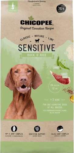 Сухой корм для собак Chicopee CNL Sensitive утка с рисом 15 кг