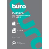 Пленка для ламинирования Buro 75 мкм A4 глянцевая 216x303 мм (100 шт)