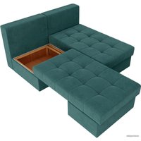 Модульный диван Лига диванов Сплит 101952 (бирюзовый)