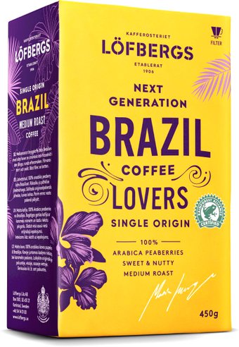 Кофе Lofbergs Brazil Singie Origin молотый 450 г