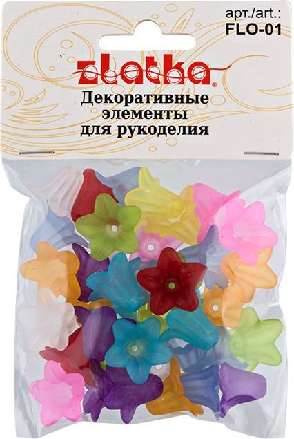 

Набор для рукоделия Zlatka Декоративные элементы FLO-01 цветок 25 г (№02 колокольчики, ассорти)
