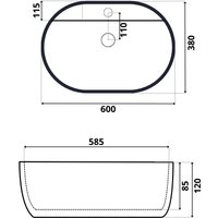 Умывальник Roxen Rio Max 570230