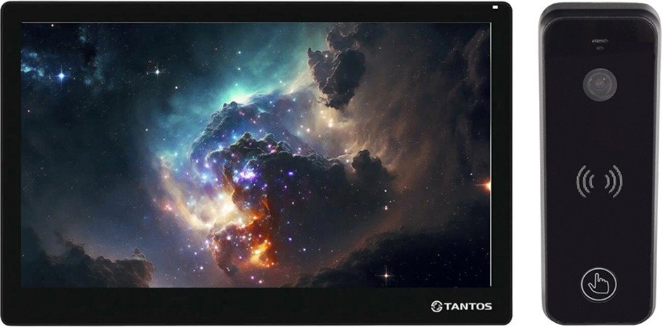 Комплект видеодомофона Tantos Stark HD SE Tuya (черный) + iPanel 2 HD (черный)