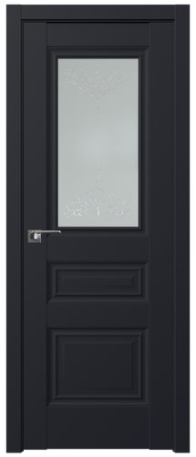 ProfilDoors 2.39U L 90x200 (черный матовый, стекло франческа кристалл)