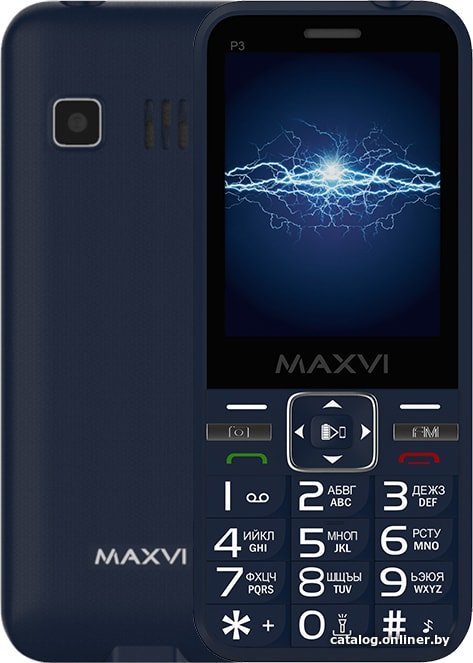 Кнопочный телефон Maxvi P3 (синий)