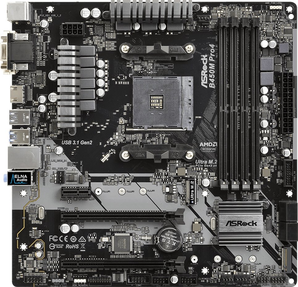 

Материнская плата ASRock B450M Pro4