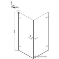 Душевой уголок Ambassador Abner 10011106 100х100