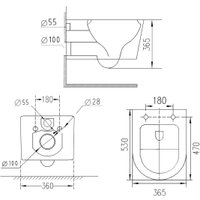 Унитаз подвесной Roxen Vortex 530160-01 Rimless Soft Close