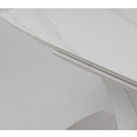 Кухонный стол Аврора Нотр Дам Moderne 1400/1800x850 (камень светло-серый Greys Snow/белый муар)