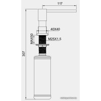 Дозатор для жидкого мыла Panta PT-SD01-MB