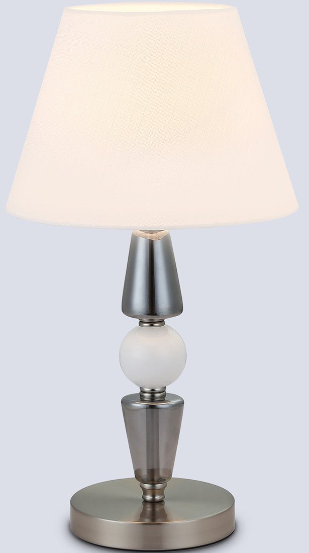 

Настольная лампа Ambrella LH75262 SN/FR (сатин никель/белый матовый)