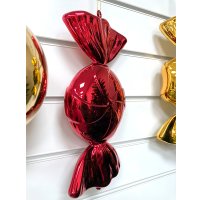 Елочная игрушка GreenTerra Конфета Карамель 30см 202517 (красный)