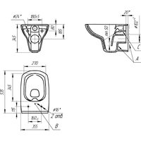 Унитаз подвесной Cersanit Carina New Clean On с инсталляцией Leon S-IN-BLACK-Cg-w в Витебске