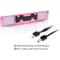 ЖК-панель Thermaltake LCD Panel Kit Tower 200 Bubble Pink AC-067-OOANAN-A1