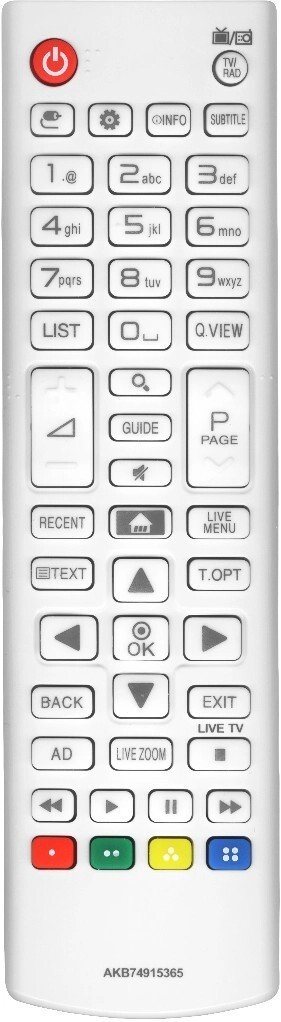 

Пульт ДУ Huayu AKB74915365 HLG402 (для телевизоров LG)