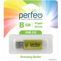 USB Flash Perfeo E01 8GB (золотистый)