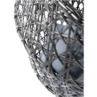 Подвесное кресло M-Group Для двоих Люкс 11510409 (черный ротанг/серая подушка)