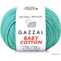 Пряжа для вязания Gazzal Baby cotton 3444 50 г 165 м (бирюзовый)