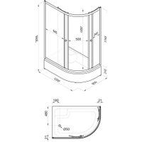 Душевой уголок Triton Коралл В Мозаика 120x80 L
