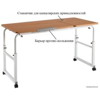 Стол ErgoSmart Overbed Big Desk (дуб натуральный/белый)