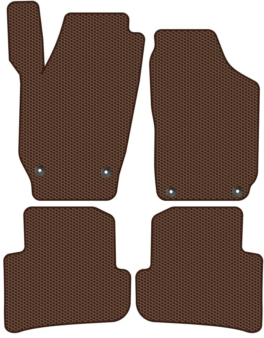 

Комплект ковриков для авто Alicosta Skoda Fabia II (универсал, хэтчбек 5 дв / 5J5, 5J2) 2007 - 2015 (коричневый, сота)