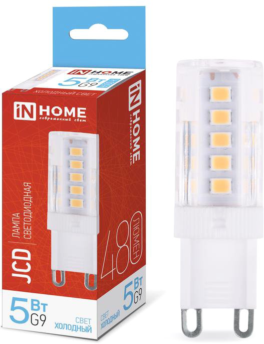 

Светодиодная лампочка In Home LED-JCD 5Вт G9 6500К 480лм 4690612036342