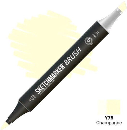 

Маркер художественный Sketchmarker Brush Двусторонний Y75 SMB-Y75 (шампань)