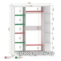 Шкаф-купе Кортекс-мебель Лагуна ШК05-00 правая консоль (венге)