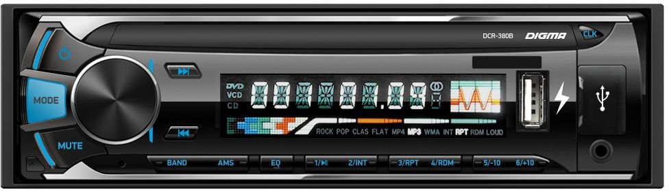 

USB-магнитола Digma DCR-380B